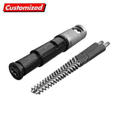 ভালো দাম এক্সট্রুশন মেশিনের জন্য কাস্টমাইজড উচ্চ নির্ভুলতা পূর্ণ intermeshing শঙ্কু টুইন স্ক্রু ব্যারেল সেট অনলাইন