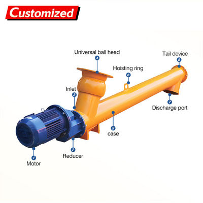 ভালো দাম custom Adjustable Speed Building Industry Spiral Screw Conveyor for Cement Fertilizer Flexible Granular Sugar  Cement  Auger Feeders অনলাইন