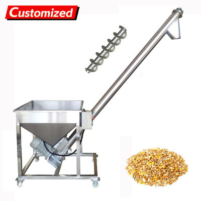 ভালো দাম oem Vertical Spiral Powder Conveyor 1100W Screw Type Automatic Granule‌ Conveyor 1400r/min Stainless Steel Spiral Feeding Machine with 66.93