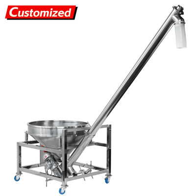 ভালো দাম Custom-designed inclined stainless steel screw conveyor, automatic feeding system for transporting non-free-flowing powdered products such as flour, talcum powder, coffee, milk powder, etc. অনলাইন
